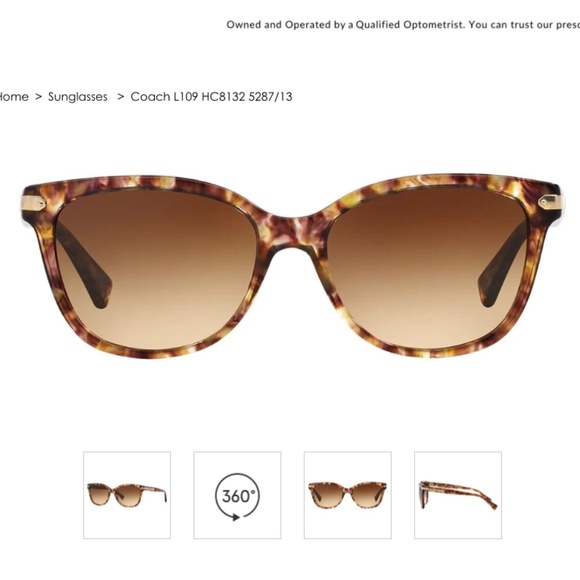 Coach Cat Eye Sunglasses - Picture 1 of 5